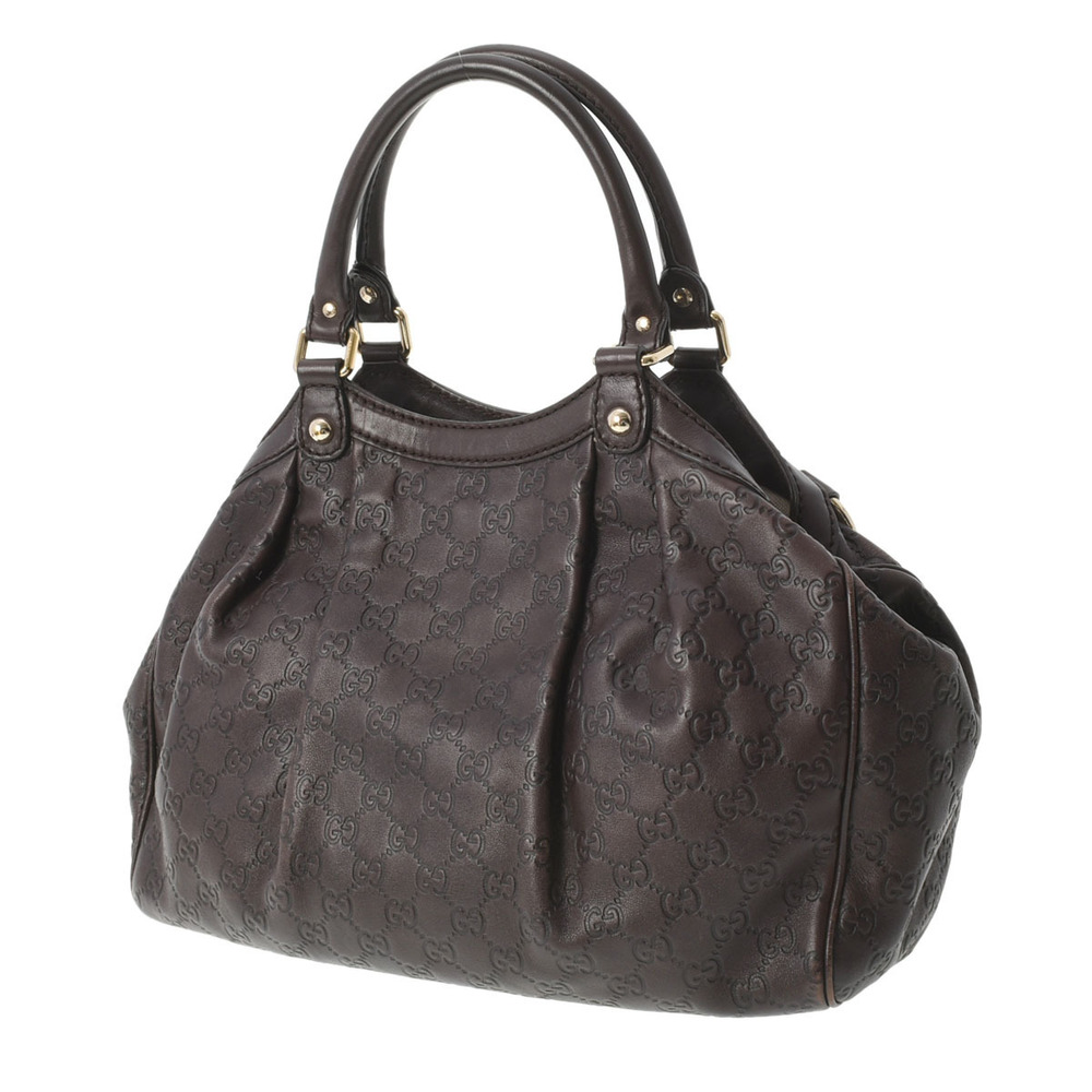 Gucci Brown Handbag Leather Sukey ssima
